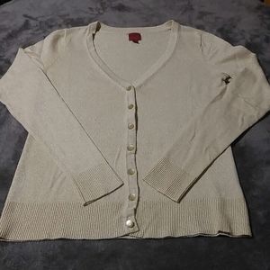 212 Collection gold sparkle cardigan size x-small